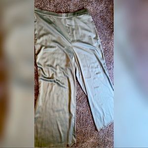 Comfortable satin wide leg pant